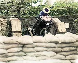 Sandbags: King George V visiting Western Front, WW1