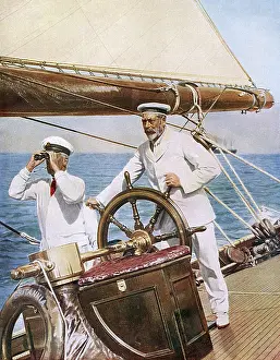 Lifebelt: King George V as a yachtsman at Cowes, Isle of Wight