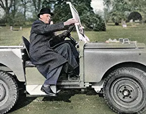 Wrest: King George VI climbing into a Land Rover