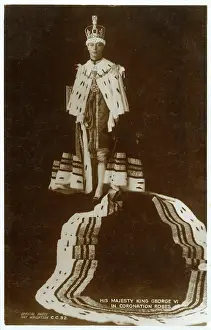 Pomp: King George VI in his coronation robes