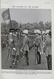 Pomp: King George VI inspecting the Yeomen of the Guard