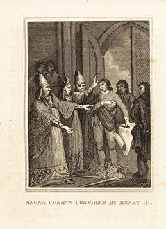 King Henry III re-issuing the Magna Carta in 1225