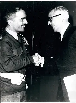 Abdullah: King Hussein of Jordan with Abdullah Salah, Amman