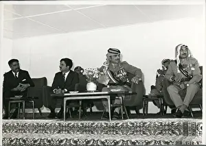 Wasfi: King Hussein of Jordan at army parade, Amman