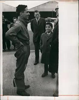 Hawkers: King Hussein of Jordan after flight in Hawker Hunter