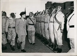 Kingship: King Hussein of Jordan inspecting Guard of Honour