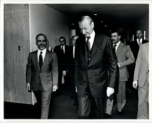 Waldheim: King Hussein of Jordan and Kurt Waldheim of UN