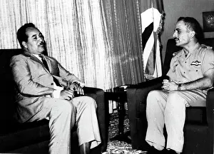 Ahmad: King Hussein of Jordan with Qayed Ahman of Algeria