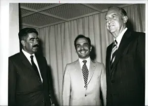 Wasfi: King Hussein with William Rogers and Wasfi Tal