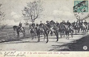 Manoeuvers: King of Italy on manoeuvers