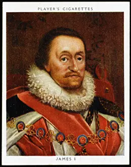 1566: King James I - Players Cigarette Card