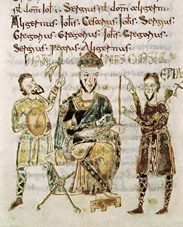 Longobardorum: King John, illustration of the Codex legum Longobardorum