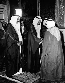 Khaled: King Khaled of Saudi Arabia with ambassadors