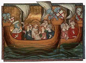 1450: King Louis IX on ship with his Army on Seventh Crusade