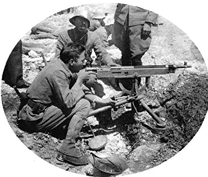 Zahir: King Mohammed Zahir at the machine gun