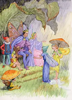 Thrones: King and Queen of the Fairies in the rain