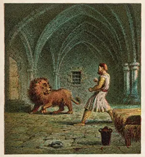 Dungeon: King Richard I fighting a lion