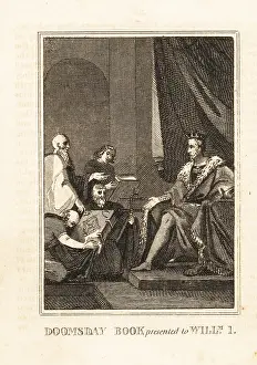 M. A. Jones: King William I of England receiving the Domesday