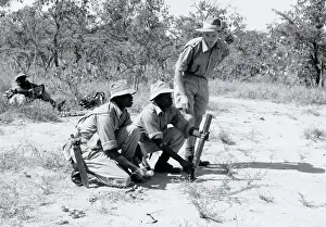 Defeated: King?s African Rifles training with a light mortar, 1956