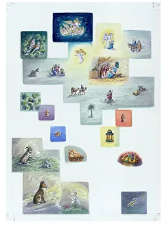 Advent: The Three Kings approaching Bethlehem