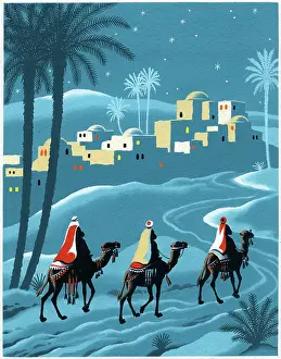 Starry: Three Kings approaching Bethlehem