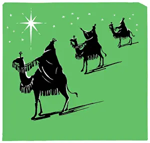 Two Colour: Three Kings on camels