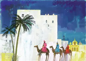 Shannon: Three Kings on camels at Bethlehem