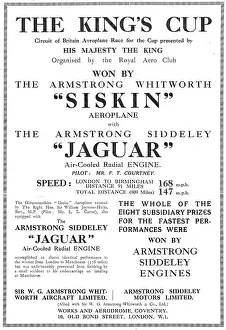 Siskin: Kings Cup Won In An AW Siskin With AS Jaguar Engine
