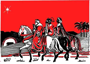 Two Colour: The Three Kings on horseback
