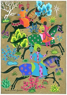 Brenda: Three Kings on horseback