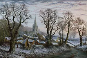 Leaver: King's Sutton Church ' snow scene