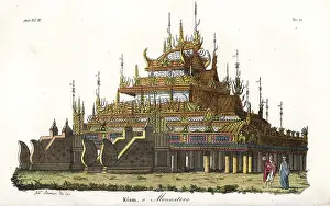 Symes: A kioum or Buddhist monastery in Burma