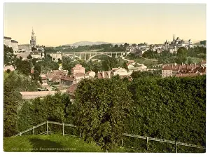 Berne: Kirchenfeld Bridge with Kirchenfeld, Berne, Switzerland