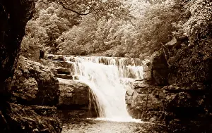 Swale: Kisdon Force, River Swale in the 1930s