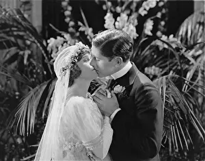 Newlywed: Kissing the bride at the wedding