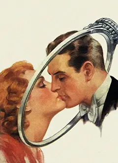 Encircled: Kissing Couple and Ring