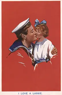 Lassie: Kissing his daughter goodbye