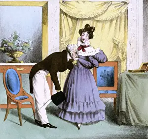Unwelcome: Kissing the hand(19th century)