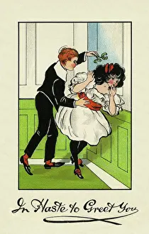 Cornering: Kissing under the mistletoe