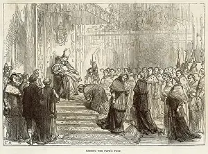 Ceremoniously: Kissing the Popes foot