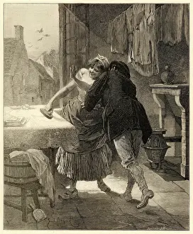 Chore: Kissing a young maid