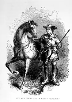 Frontiersman: Kit Carson (1809-1868) with his horse Apache ?