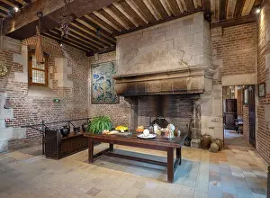Clos: Kitchen, Chateau du Clos Luce, Amboise