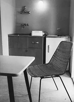 Refrigerators: Kitchen equipment about 1955