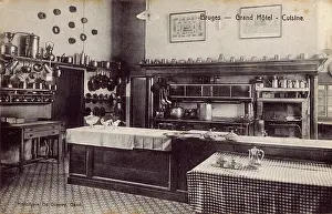 Kitchens: Kitchen, Grand Hotel, 41 Rue St Jacques, Bruges, Belgium