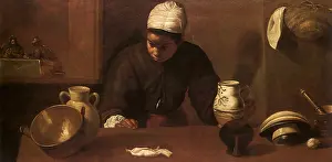Jugs: The Kitchen Maid with the Supper at Emmaus, by Velazquez