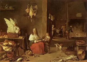 1644: Kitchen Scene, by Teniers