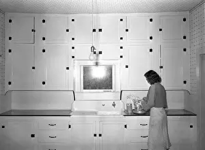 Hidalgo: Kitchen of tenant purchase client. Hidalgo County, Texas