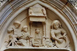 Bourges: Kitchen tympanum, Palais Jacques Coeur, Bourges, France