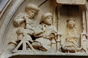 Bourges: Kitchen tympanum, Palais Jacques Coeur, Bourges, France